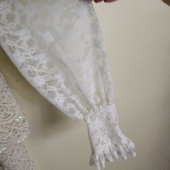 Vintage Fully Beaded Sequined Gown Mother Of Wedding Size S(34) - Picture 11 of 11